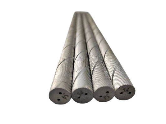 13.0g/Cm3-15.58g/Cm3 ডাবল কুলিং গর্ত সহ স্পাইরাল টংস্টেন থ্রেডেড রড